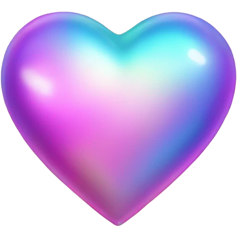 Iridescent heart emoji