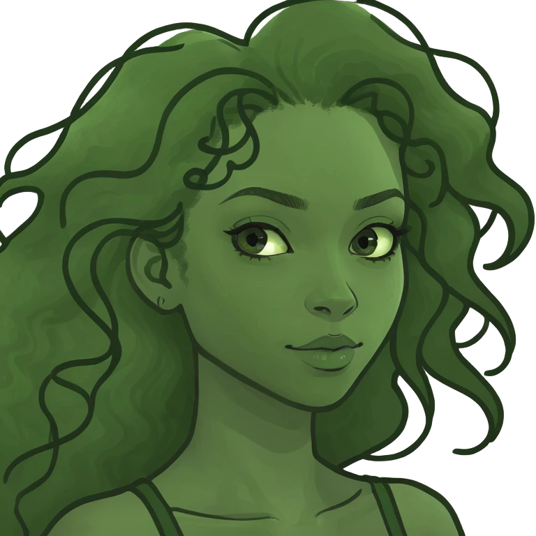 Mixed girl with long curly hair emoji