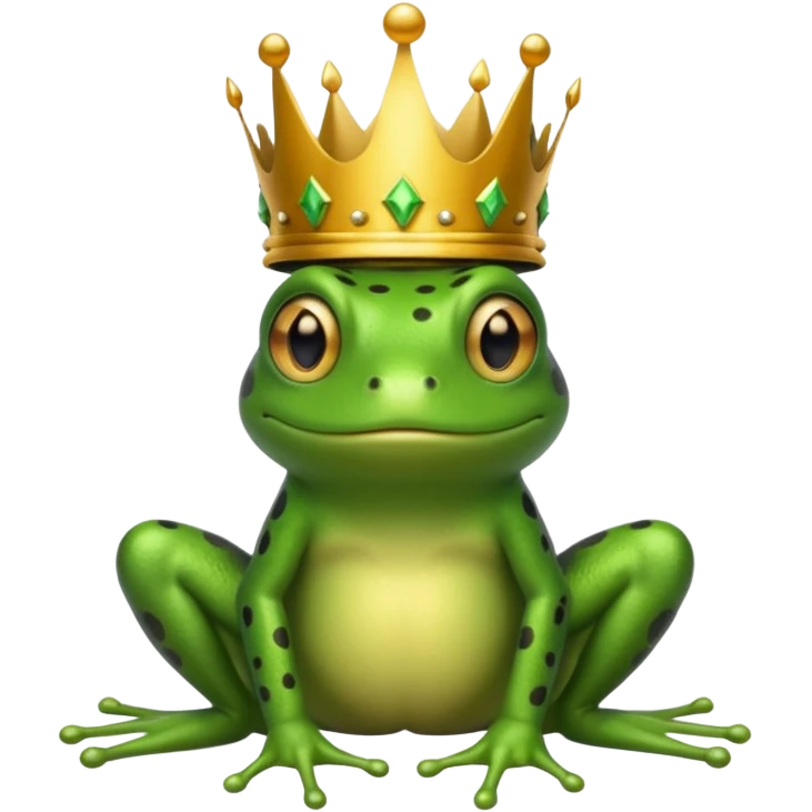 queen frog sitting emoji