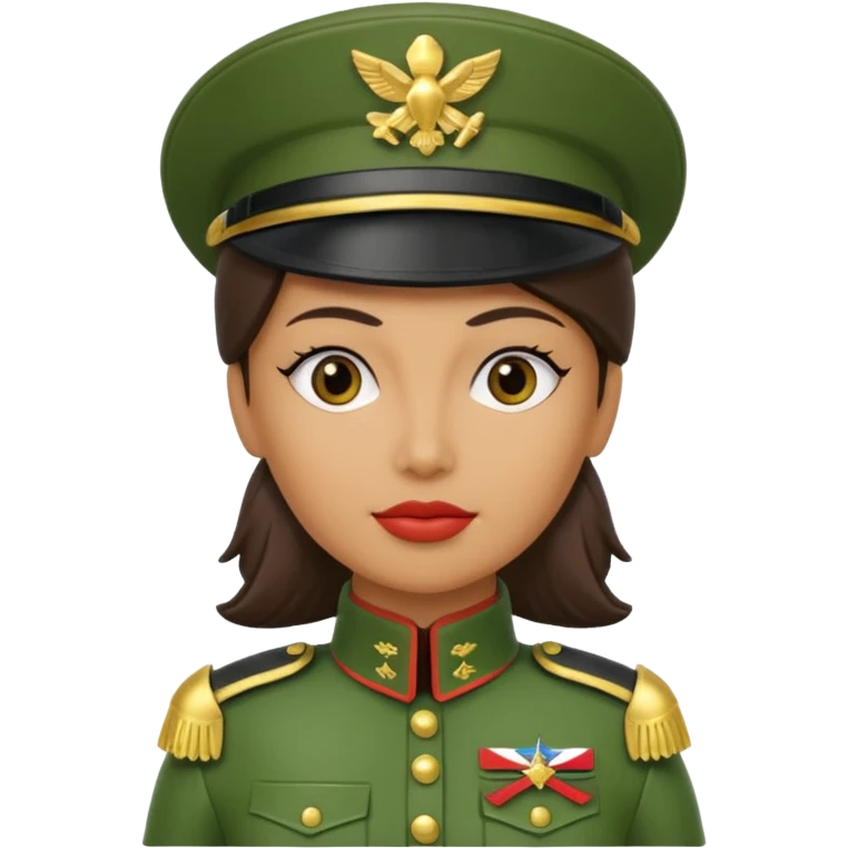 Green toy solider woman emoji