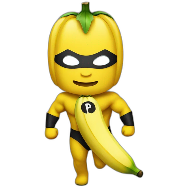 Banane superhero emoji