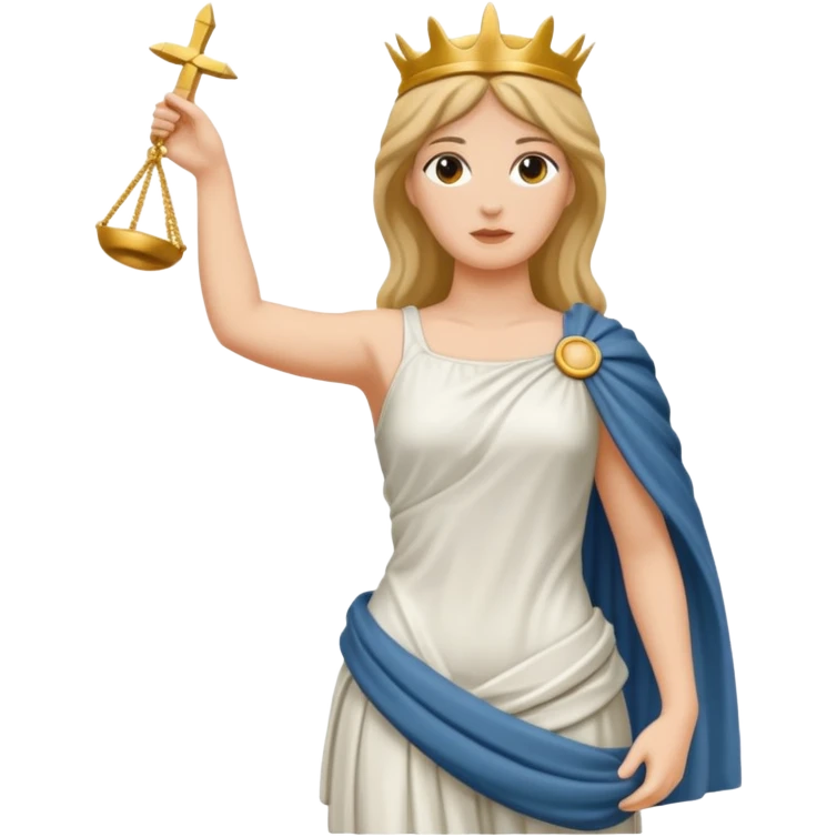 Une femme païen celtique en style statue de la liberté emoji