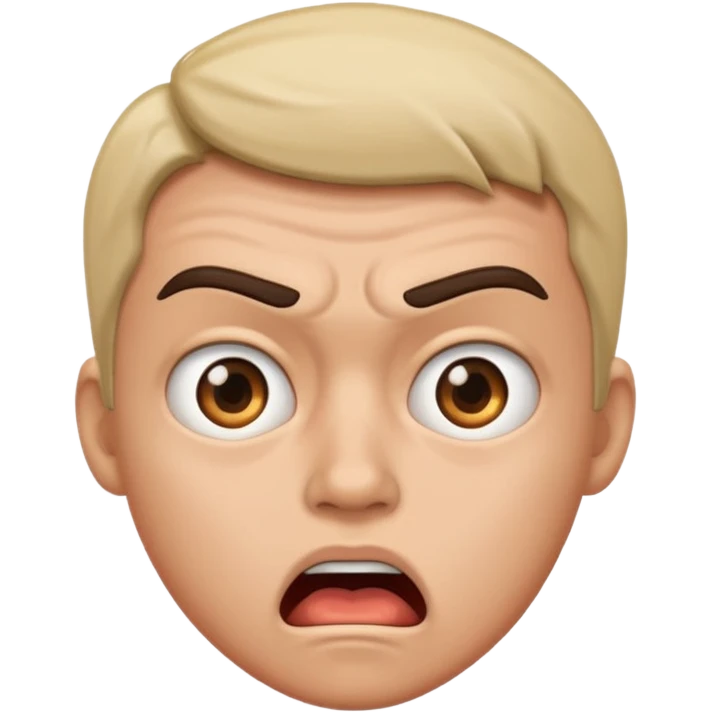 surprised and angry emoji