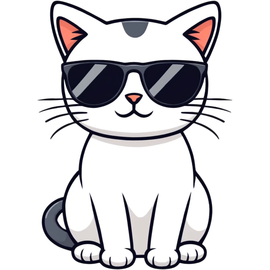Cat with sunglasses emoji
