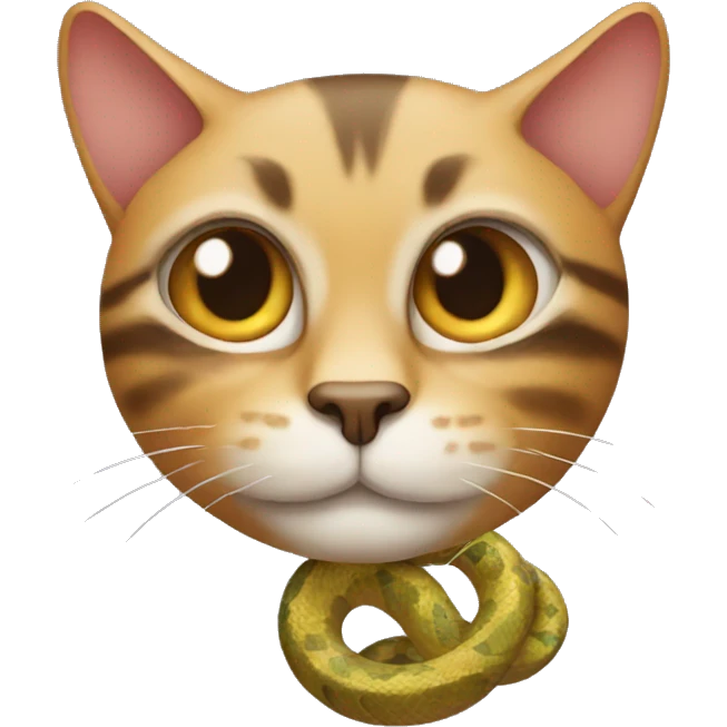 cat with a snake face  emoji