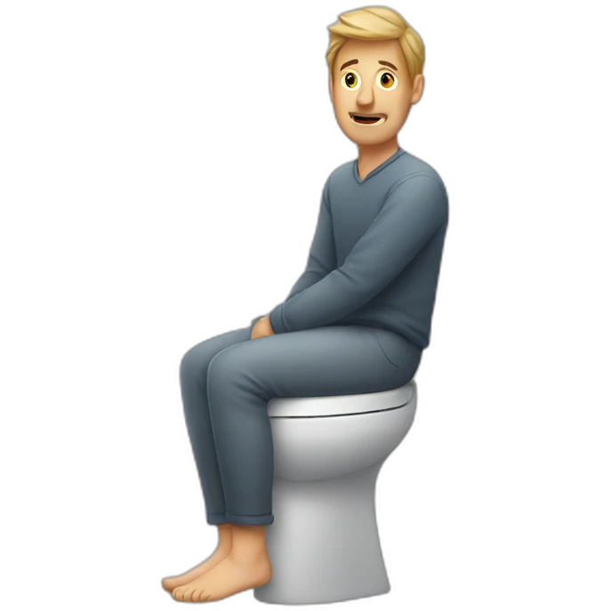 Man on toilet emoji