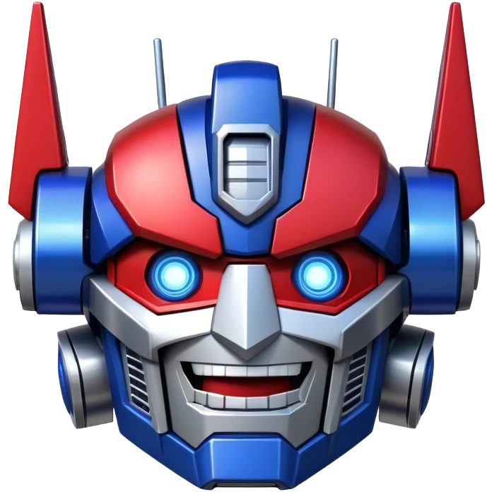 Optimus Prime robot from Transformers laughing emoji