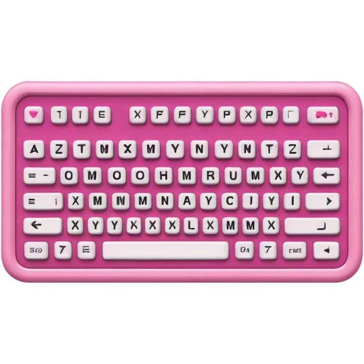 mix light pink dark pink and white girly keyboard emoji