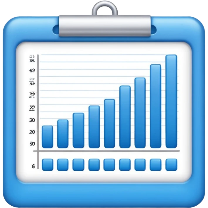 gantt chart emoji in professional design for business presentation, clean edges, modern corporate aesthetic emoji