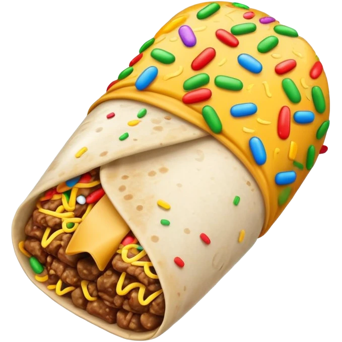 Big burrito with sprinkles emoji