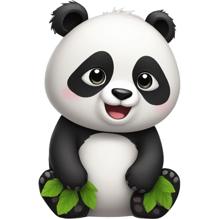 cute panda with Blackberry emoji