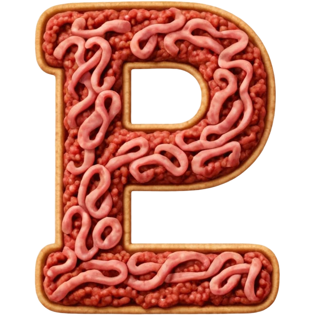 number 7 made of meat emoji