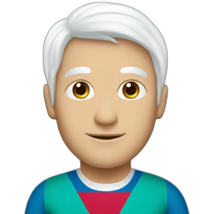 White hair man behind azerbaijan flag emoji