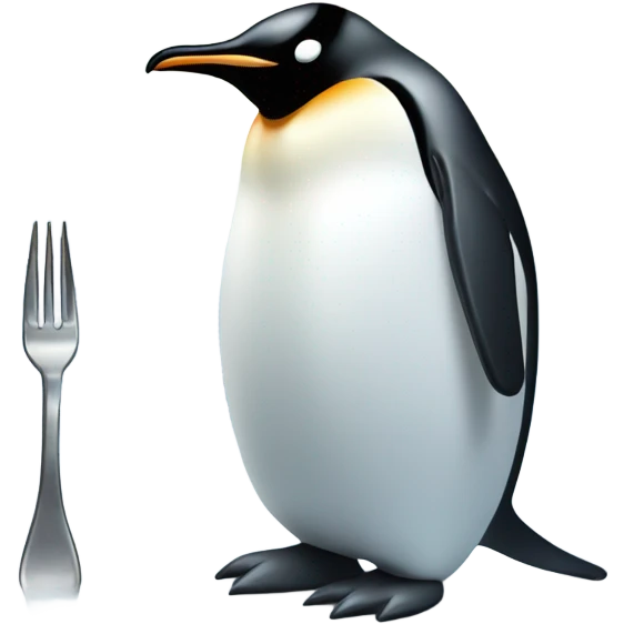 A penguin with a choice emoji