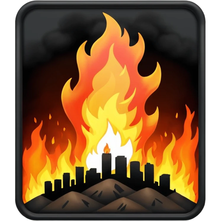 اسرائیل درحال آتیش گرفتن emoji