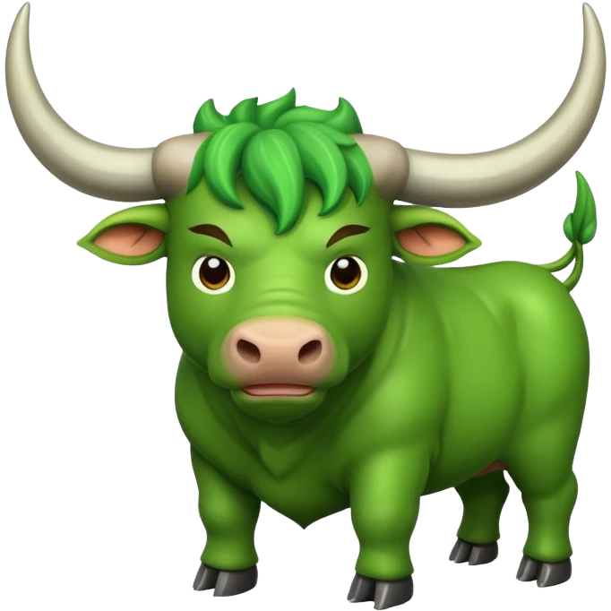 Green bull emoji