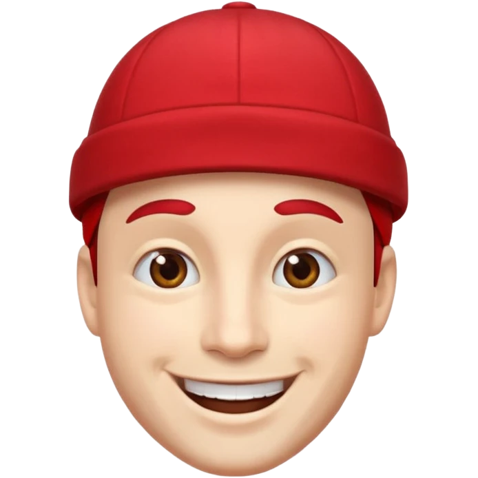man with red cap like santa  emoji