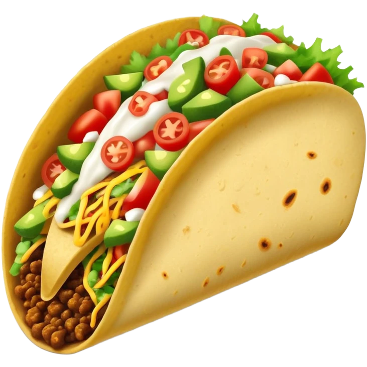 A 🌮 with 😲 emoji