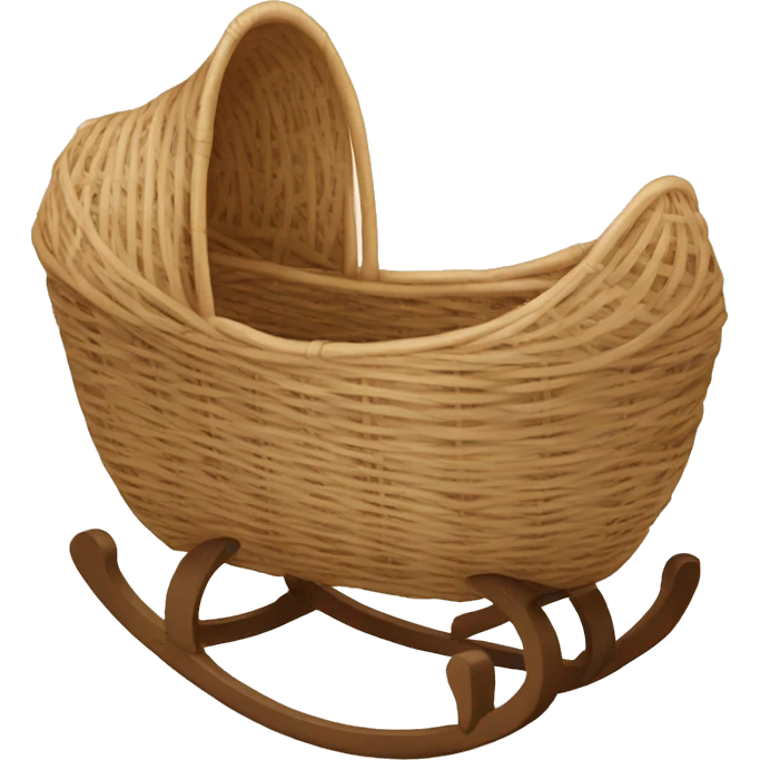 Newborn in a rattan cradle emoji