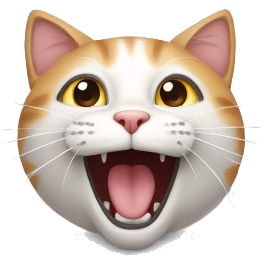 a cat singing emoji