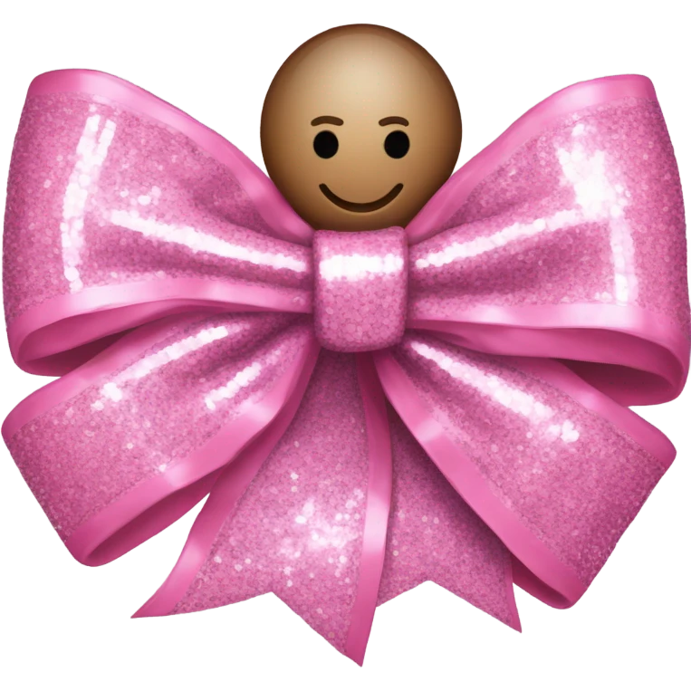 Sparkly pink bow emoji