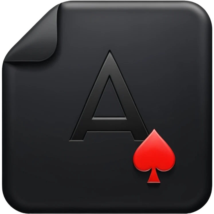 Letter A and Spade Suit symbol below emoji