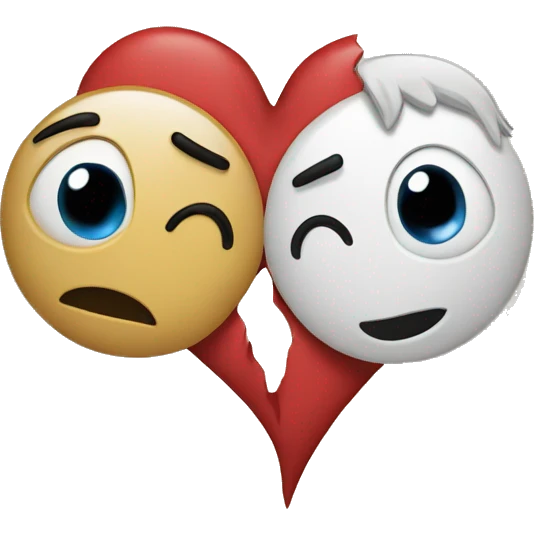 a divided heart 4  emoji