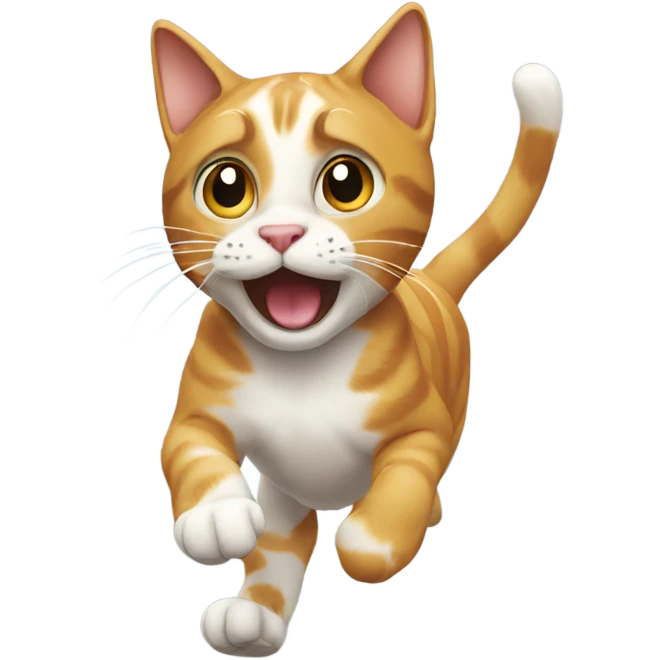 Cat running away emoji