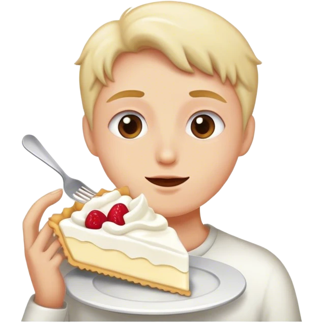 Eating a cream pie emoji