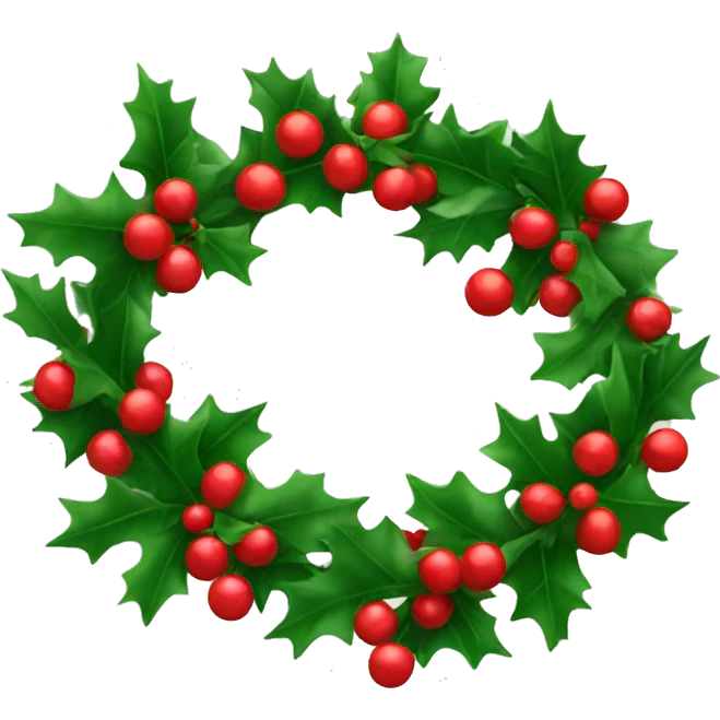 garland with holly berries emoji