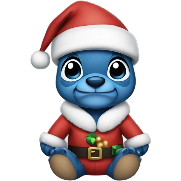 Stitch dressed up as Santa  emoji