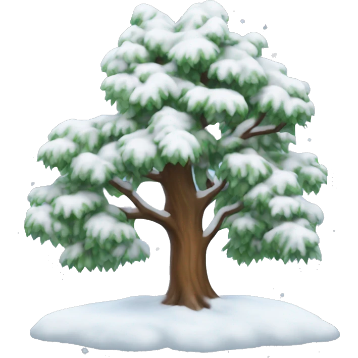 A snowy tree emoji