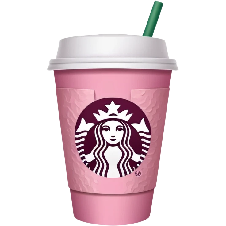 Pink Starbucks emoji
