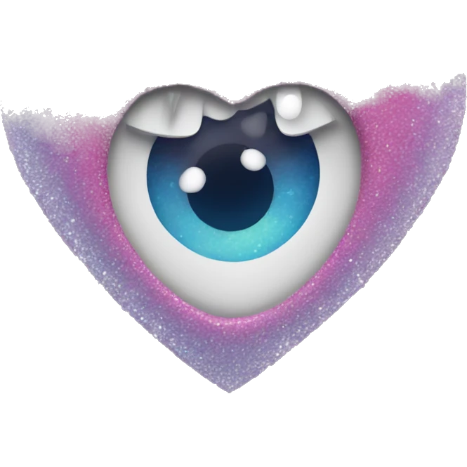 Glitter heart emoji