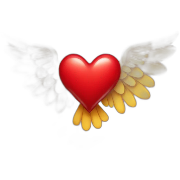 winged red heart emoji