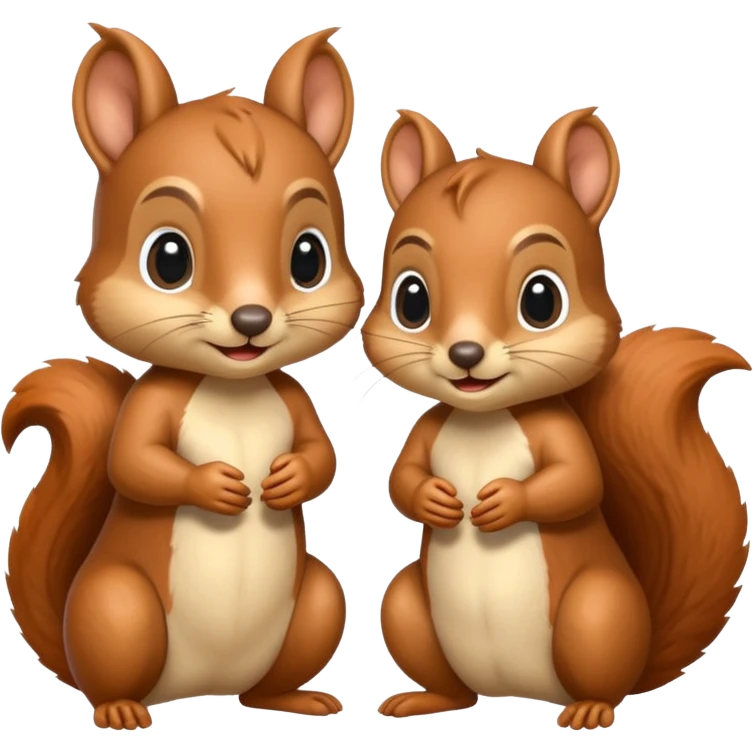 Two baby squirrels  emoji