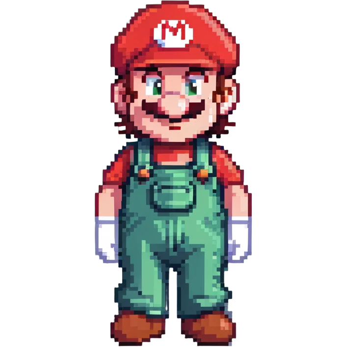 Super Mario character with red hat and overalls emoji