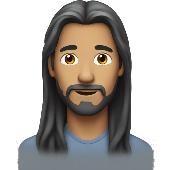 man with long hair emoji
