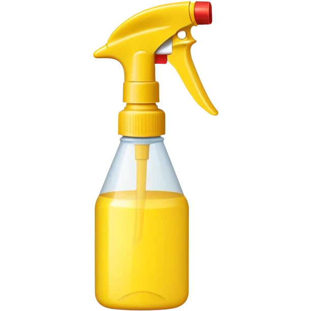 Cute spray bottle, yellow color emoji