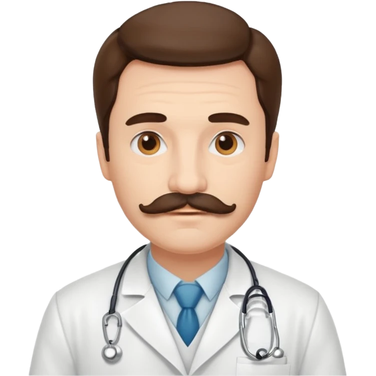 doctor with  mustaches style  emoji