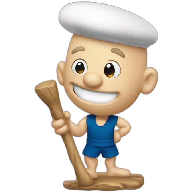 Popeye with stick emoji
