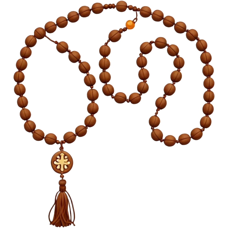 white Prayer Beads Rudraksha emoji