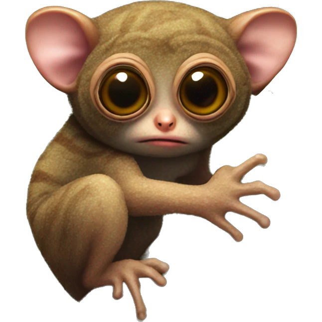 Tarsier on a tree in the forest emoji