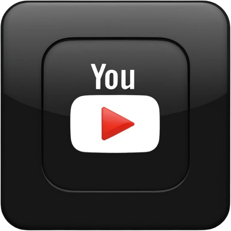 black youtube logo emoji