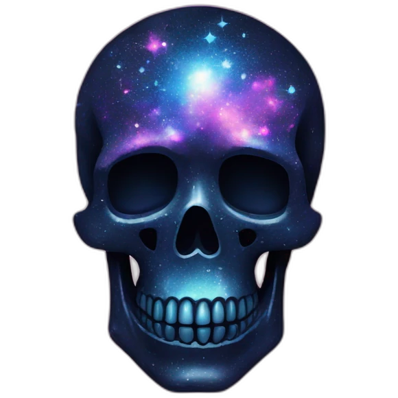 galaxy glitter skull emoji