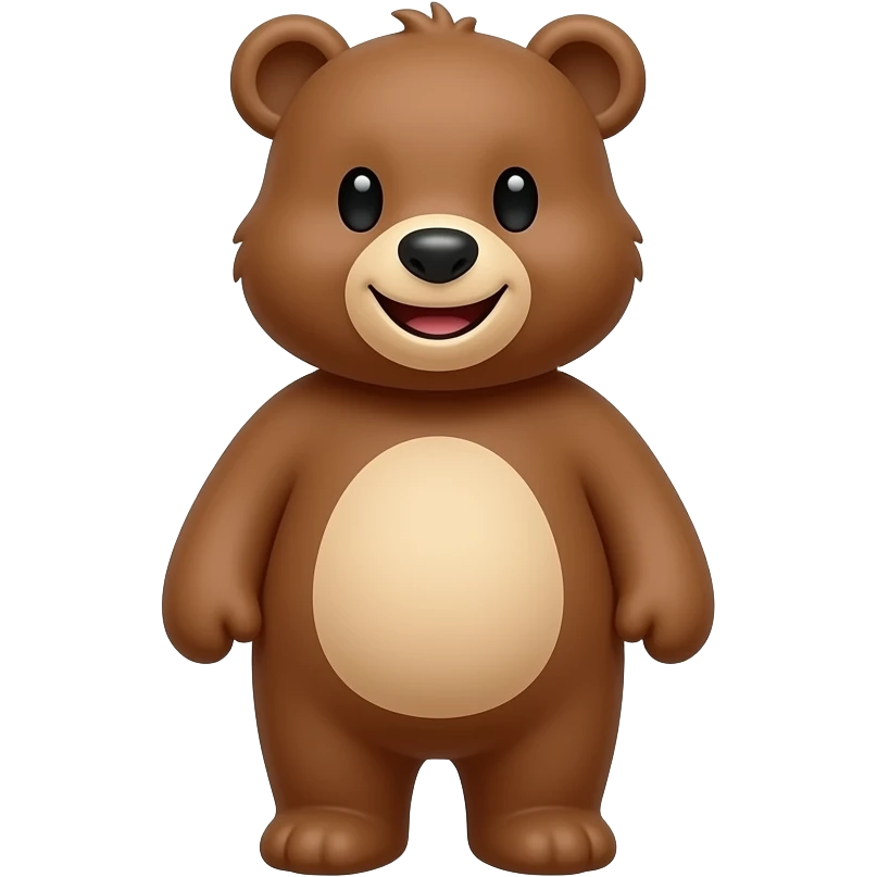 a bear with smily face in the background with a text saying "thank you" on top emoji