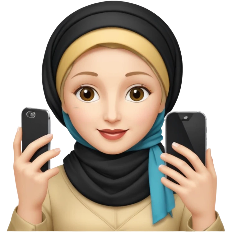 emoji della madonna che si scatta un selfie 
 emoji