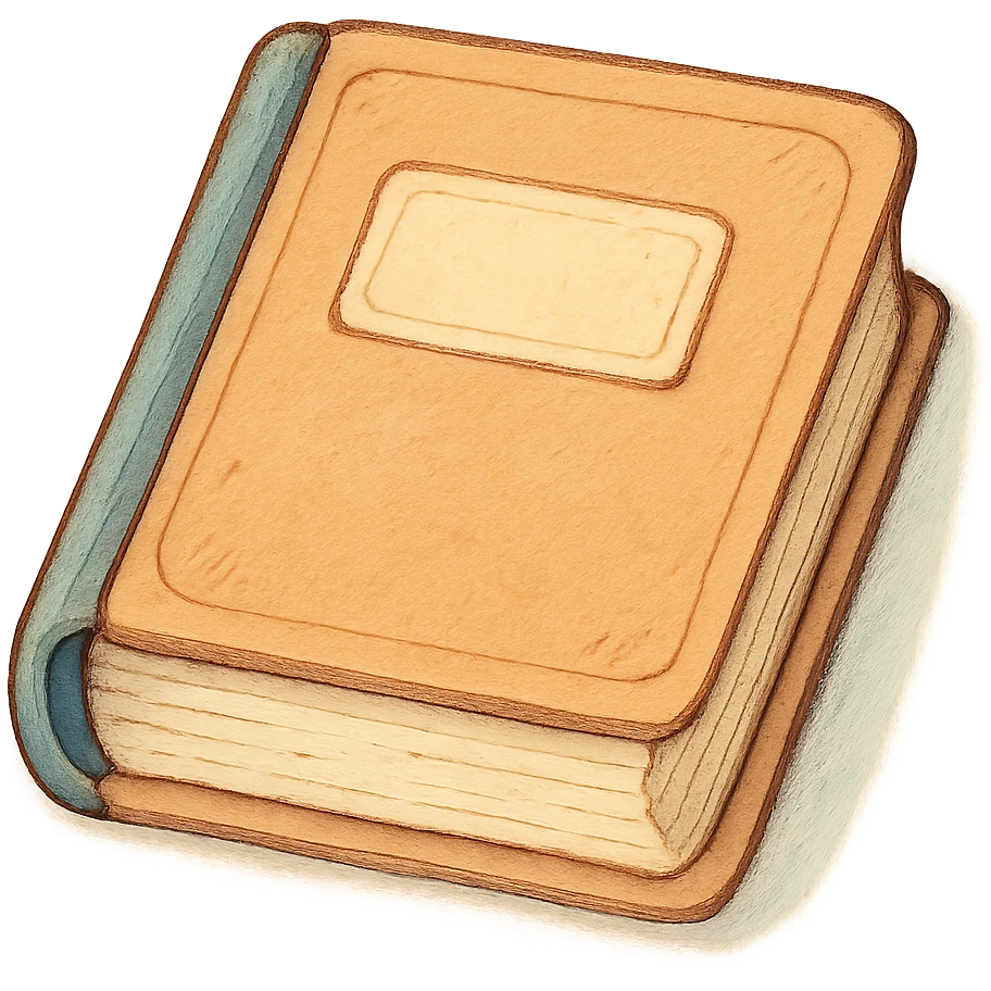 bold icon of a book in ghibli style emoji
