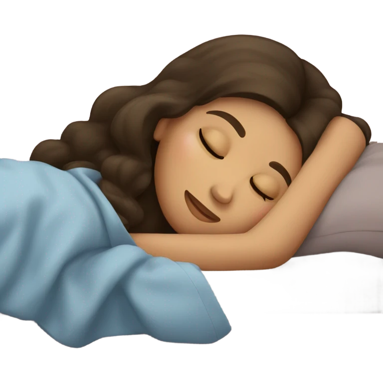 Brunette girl sleepin emoji