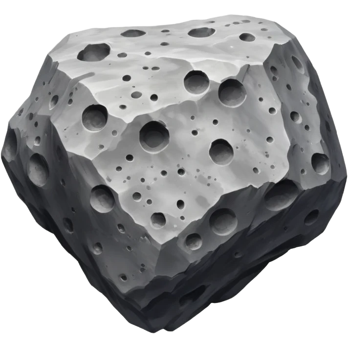 rocky asteroid in space emoji
